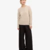 Calcetines clásicos de lana merina para mujer - Blanco marfil