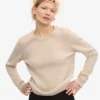 Calcetines clásicos de lana merina para mujer - Blanco marfil