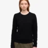 Calcetines clásicos de lana merina para mujer - Negro intenso