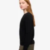 Calcetines clásicos de lana merina para mujer - Negro intenso
