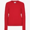 Calcetines clásicos de lana merina para mujer - Rojo escarlata