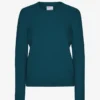Calcetines clásicos de lana merina para mujer - Verde océano