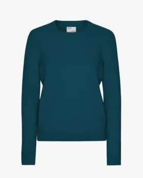 Calcetines clásicos de lana merina para mujer - Verde océano