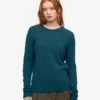 Calcetines clásicos de lana merina para mujer - Verde océano