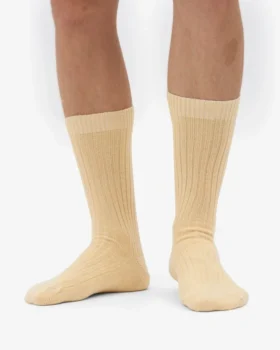 Calcetines de mezcla de lana merina – Amarillo suave