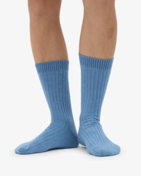 Calcetines de mezcla de lana merina – Azul mar