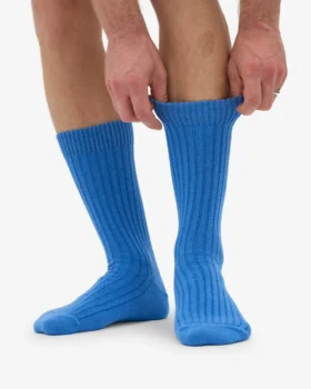 Calcetines de mezcla de lana merina – Azul Pacífico