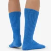 Calcetines de mezcla de lana merina - Azul Pacífico