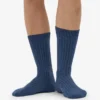 Calcetines de mezcla de lana merina - Azul petróleo
