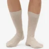 Calcetines de mezcla de lana merina - Blanco marfil