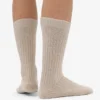 Calcetines de mezcla de lana merina - Blanco marfil