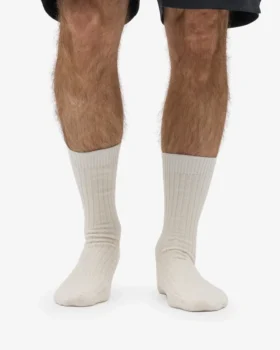 Calcetines de mezcla de lana merina – Blanco óptico