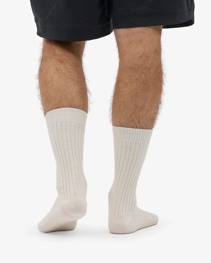 Calcetines de mezcla de lana merina - Blanco óptico