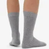 Calcetines de mezcla de lana merina - Gris jaspeado