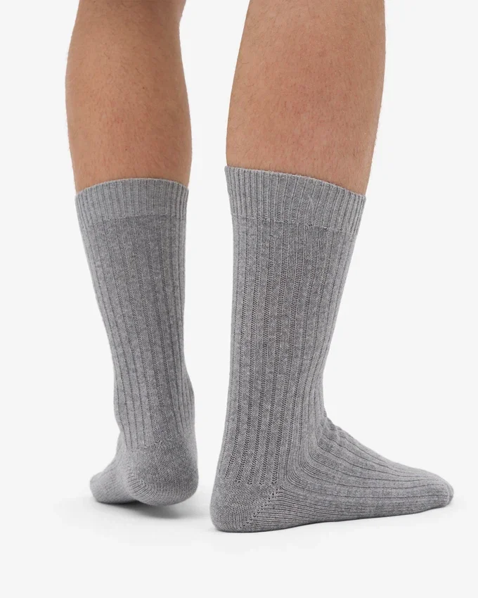 Calcetines de mezcla de lana merina - Gris jaspeado