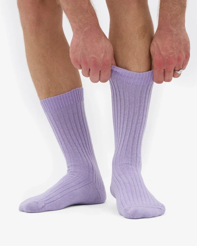Calcetines de mezcla de lana merina - Lavanda suave