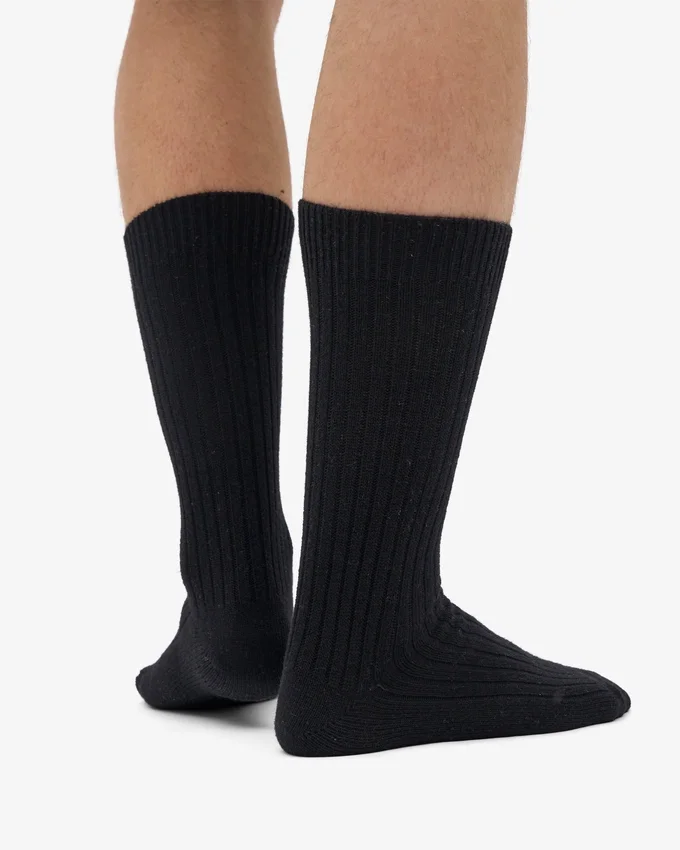 Calcetines de mezcla de lana merina - Negro intenso