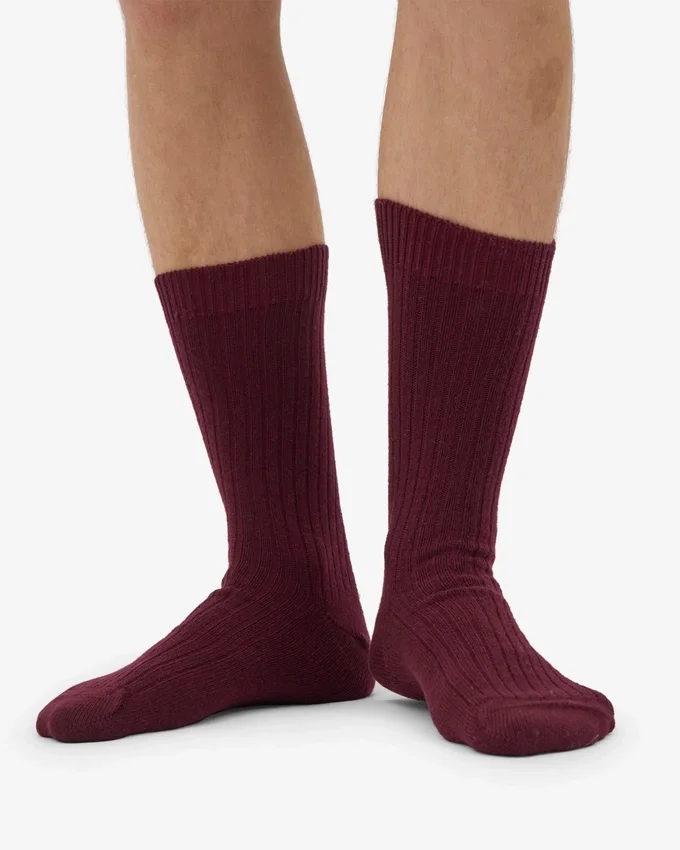 Calcetines de mezcla de lana merina - Rojo sangre