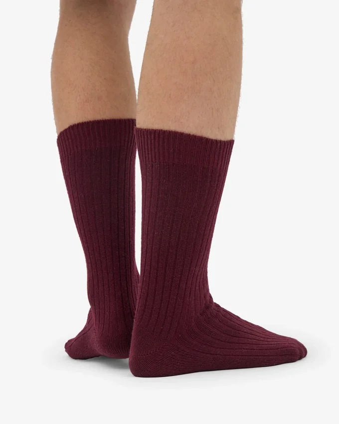Calcetines de mezcla de lana merina - Rojo sangre