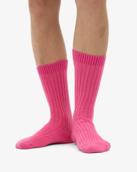 Calcetines de mezcla de lana merina – Rosa chicle