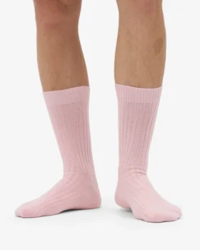 Calcetines de mezcla de lana merina – Rosa descolorido