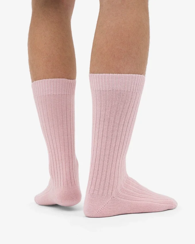 Calcetines de mezcla de lana merina - Rosa descolorido