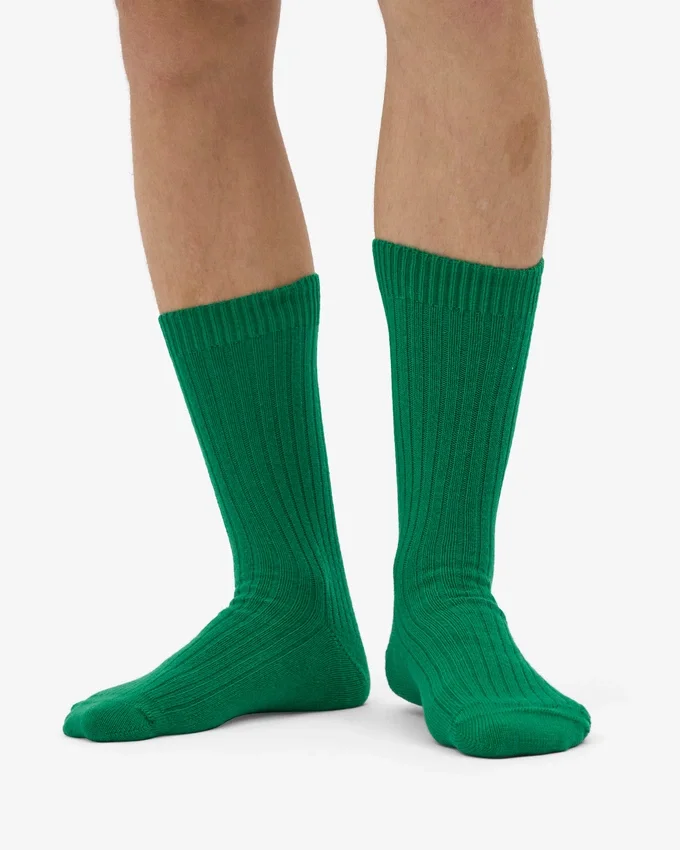 Calcetines de mezcla de lana merina - Verde Kelly