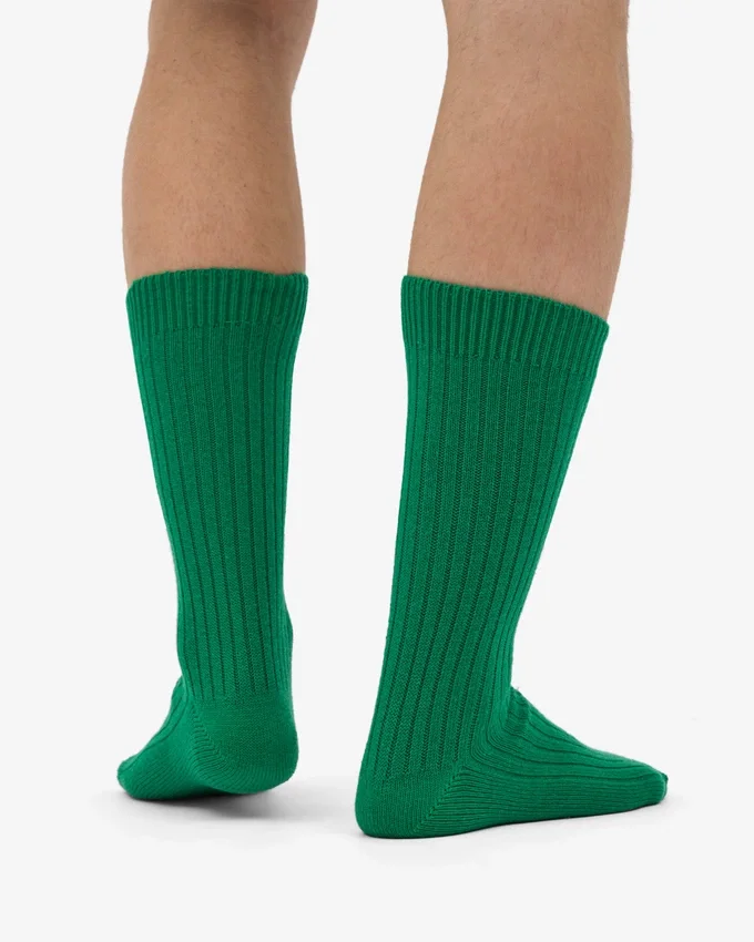 Calcetines de mezcla de lana merina - Verde Kelly