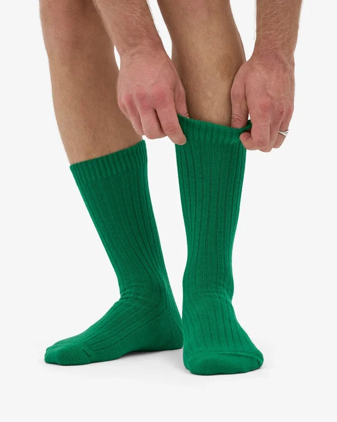 Calcetines de mezcla de lana merina - Verde Kelly