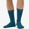 Calcetines de mezcla de lana merina - Verde océano