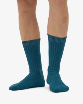 Calcetines de mezcla de lana merina – Verde océano