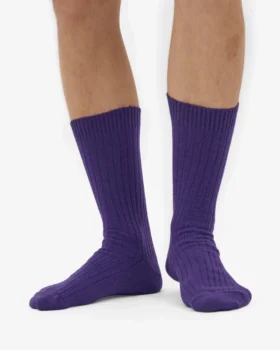 Calcetines de mezcla de lana merina – Violeta ultra