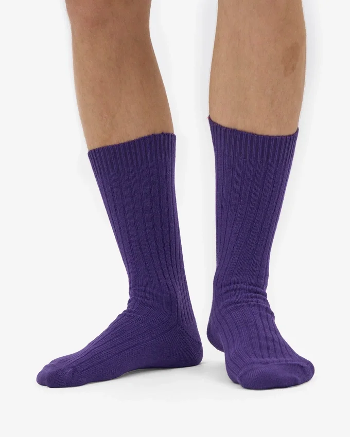 Calcetines de mezcla de lana merina - Violeta ultra