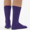 Calcetines de mezcla de lana merina - Violeta ultra