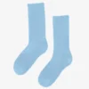 Calcetines deportivos de algodón orgánico - Azul mar