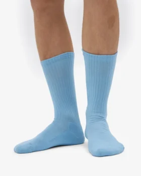 Calcetines deportivos de algodón orgánico – Azul mar