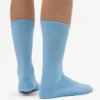 Calcetines deportivos de algodón orgánico - Azul mar
