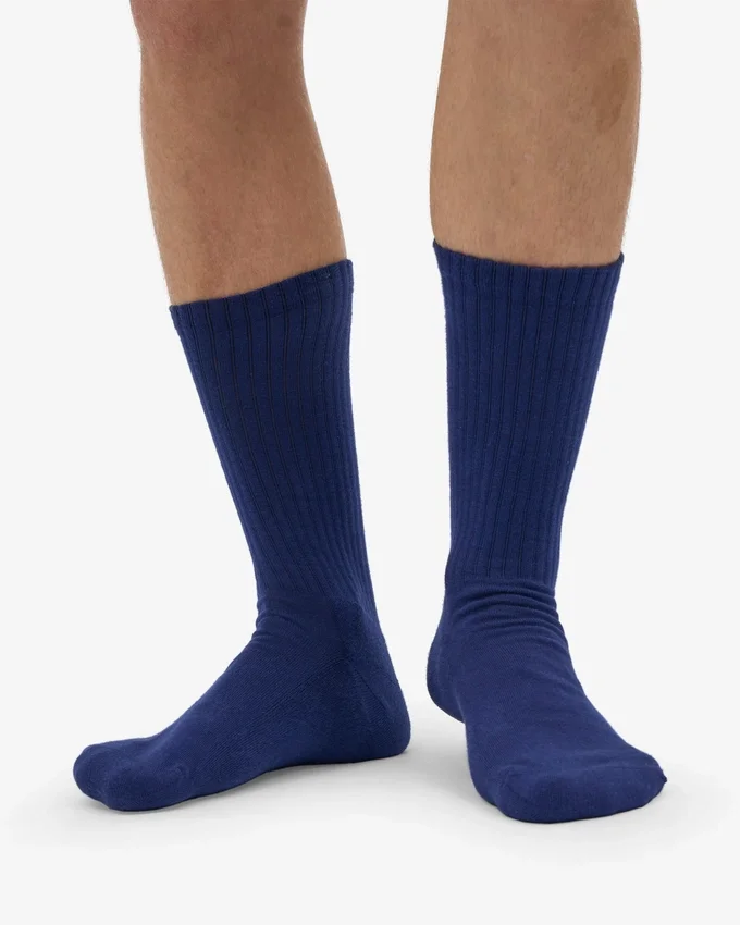 Calcetines deportivos de algodón orgánico - Azul marino