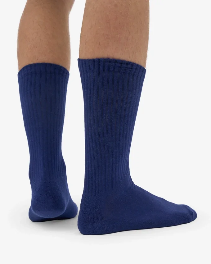 Calcetines deportivos de algodón orgánico - Azul marino