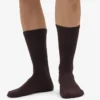 Calcetines deportivos de algodón orgánico - Marrón café