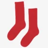 Calcetines deportivos de algodón orgánico - Rojo mandarina