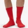 Calcetines deportivos de algodón orgánico - Rojo mandarina