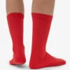 Calcetines deportivos de algodón orgánico - Rojo mandarina