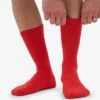 Calcetines deportivos de algodón orgánico - Rojo mandarina