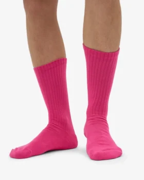 Calcetines deportivos de algodón orgánico – Rosa chicle