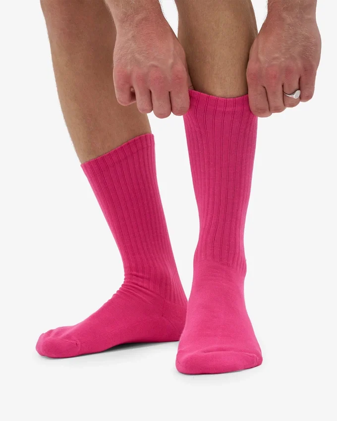 Calcetines deportivos de algodón orgánico - Rosa chicle