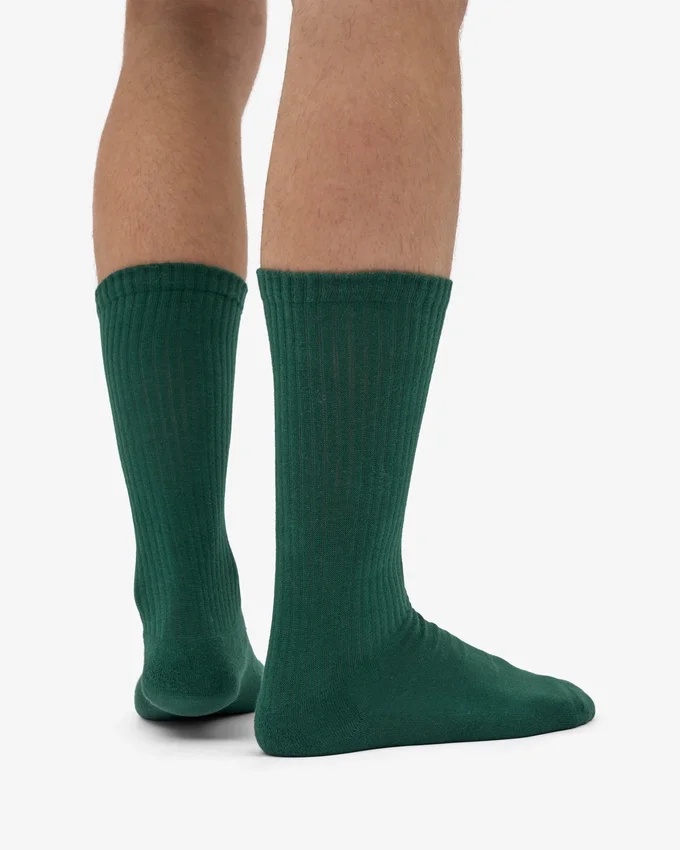 Calcetines deportivos de algodón orgánico - Verde esmeralda