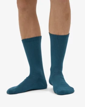 Calcetines deportivos de algodón orgánico – Verde océano