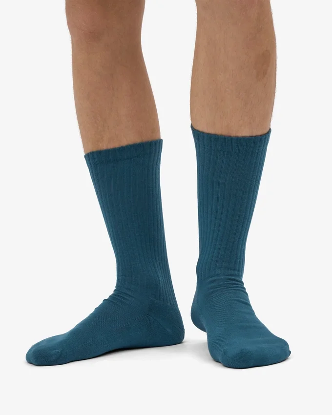 Calcetines deportivos de algodón orgánico - Verde océano