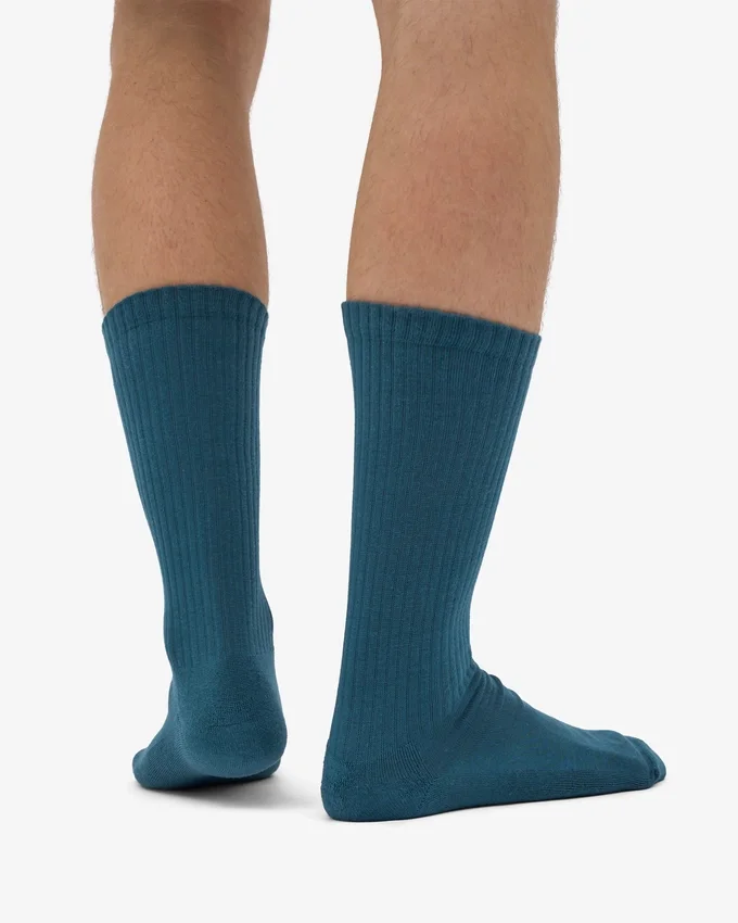 Calcetines deportivos de algodón orgánico - Verde océano